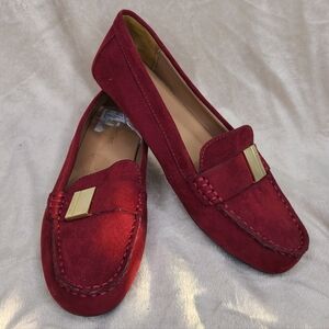 CALVIN KLEIN Grant Burgundy Suede Loafer Sz 7